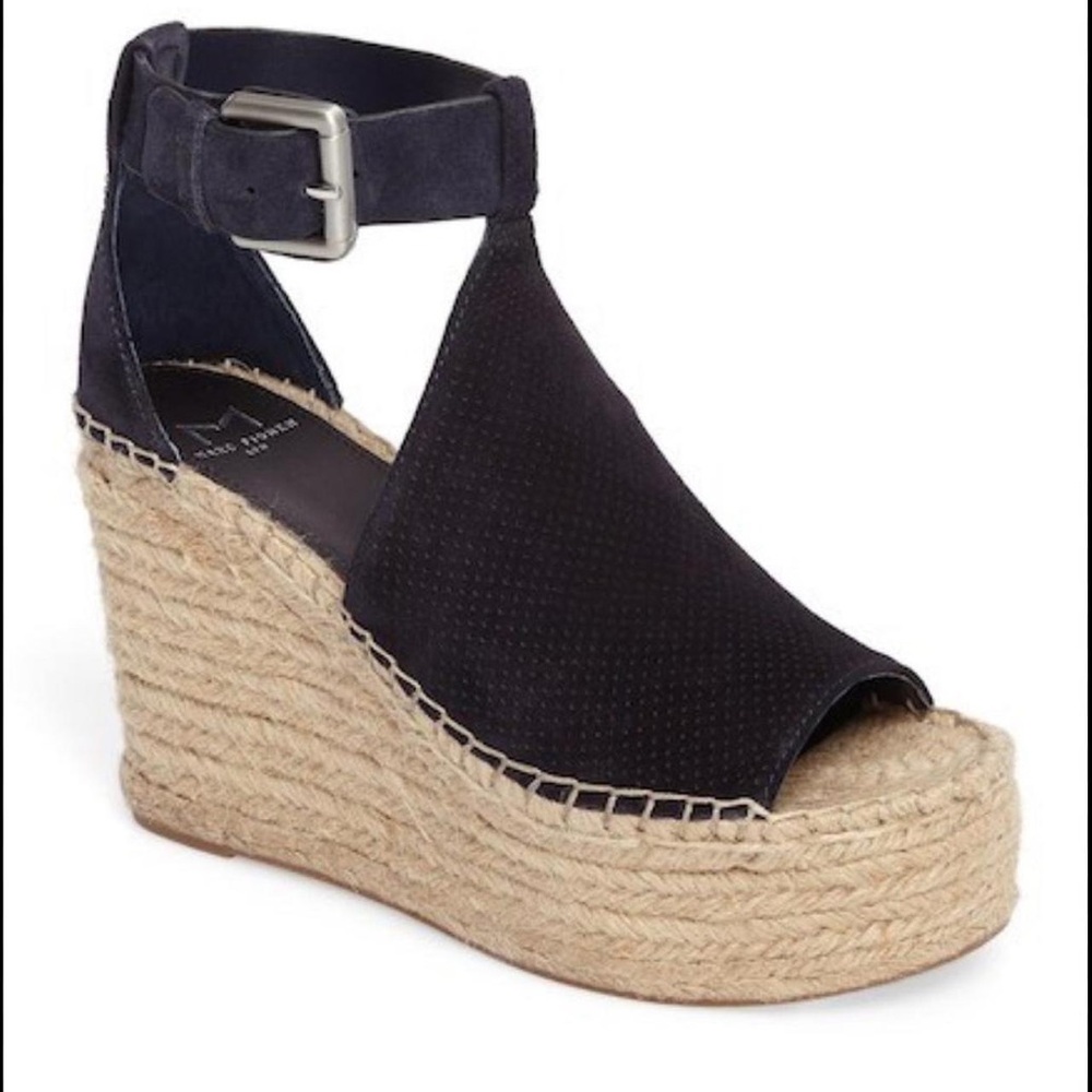 Marc Fisher Black and Tan Espadrilles